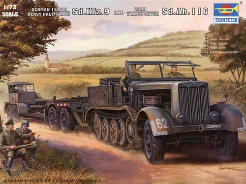 Trumpeter 1/72 SdKfz 9 18ton Half-track & SdAH 116 Trailer 07275