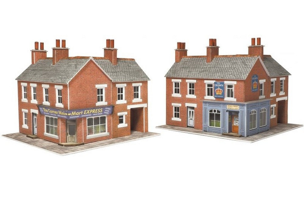 Metcalfe PN116 Corner Shop and Pub - N Gauge Card Kit - 2021 Design
