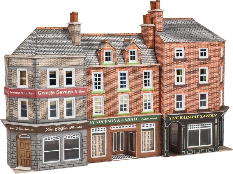 Metcalfe PN972 Low Relief Pub Shops - N Gauge Card Kit