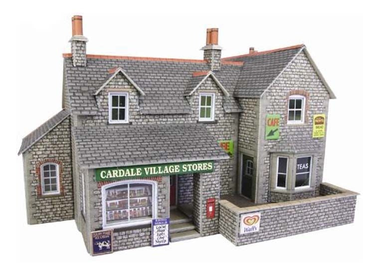 Metcalfe PO254 Village Shop and Cafe - 00 Gauge Card Kit