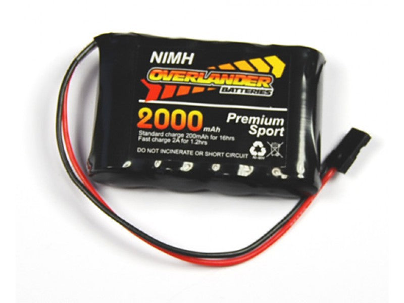 Nimh 4/5 AF 2000mah 4.8v RX Flat Premium Sport-SKU 1754