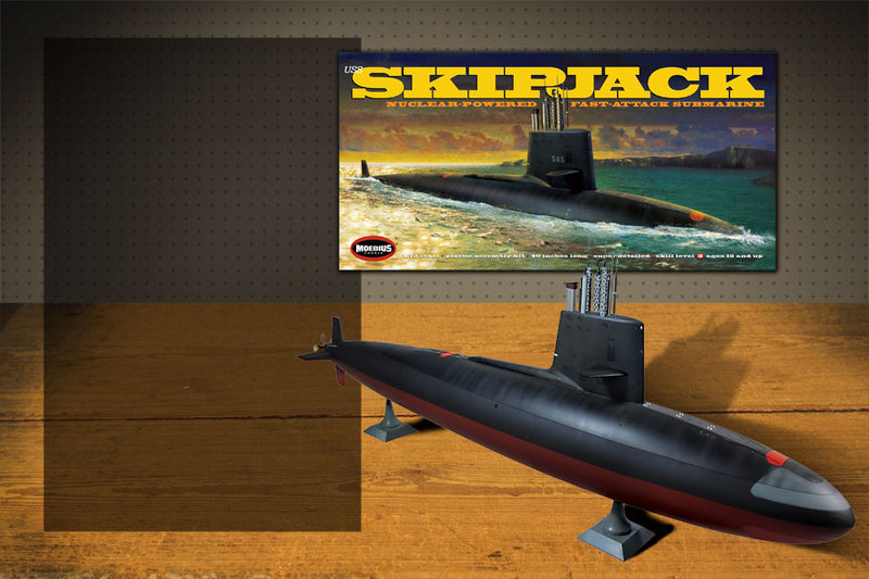 Moebius Models Skipjack USS Nuclear Powered Fast Attack Submarine kit