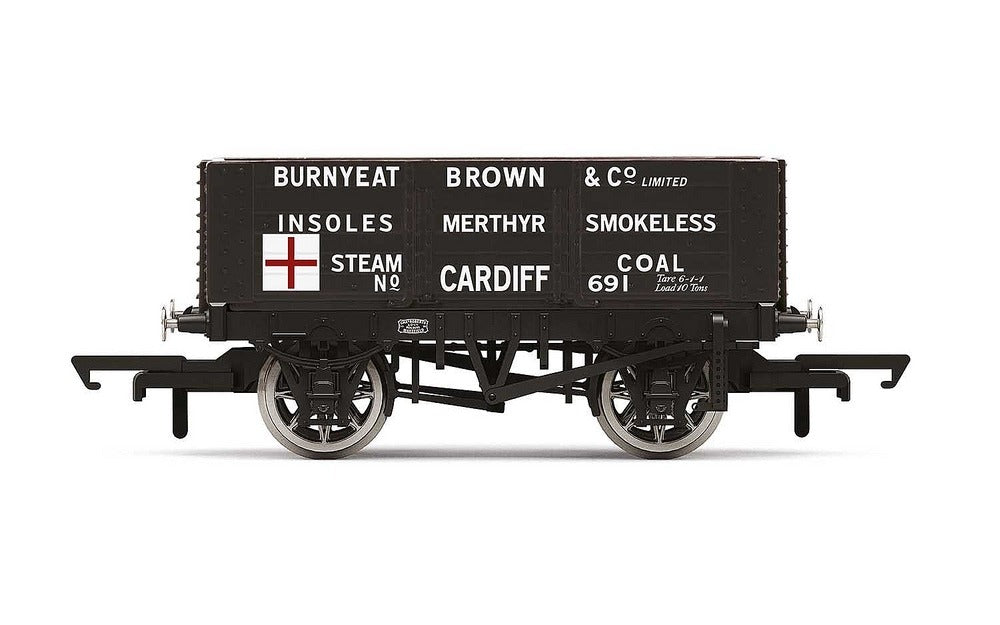Hornby R60025 6 Plank Wagon  Burnyeat Brown  Co