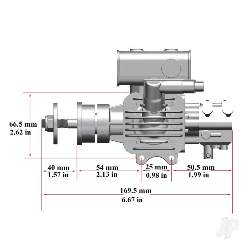 STINGER 26cc Single Cylinder Side Exhaust 2-Stroke Petrol Engine