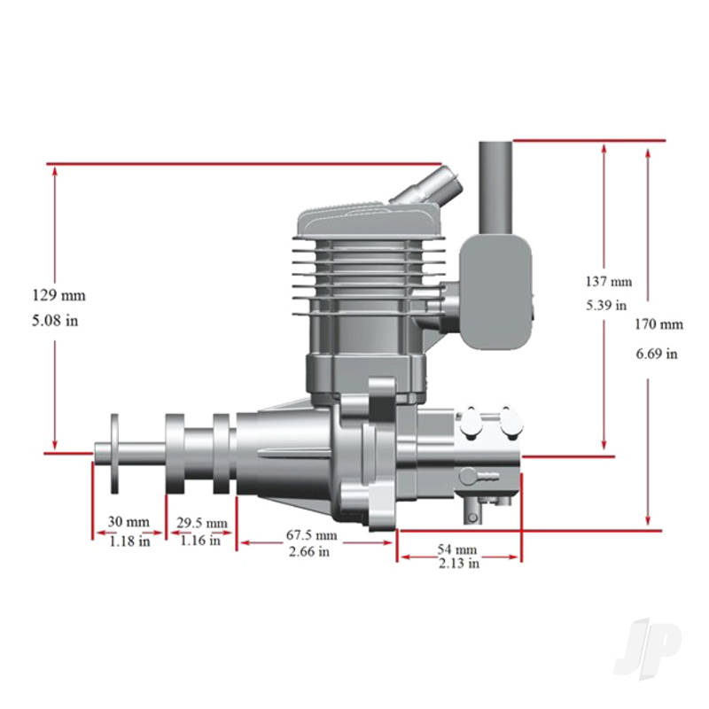 STINGER 35cc Single Cylinder Rear Exhaust 2-Stroke Petrol Engine