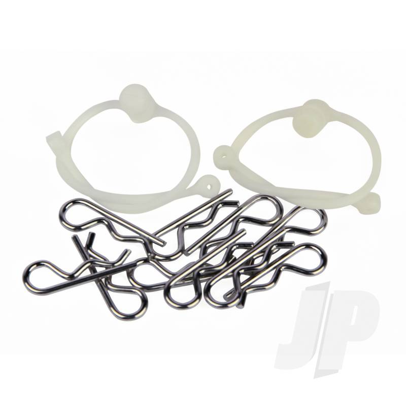 Body Clips with White Retainers (2)