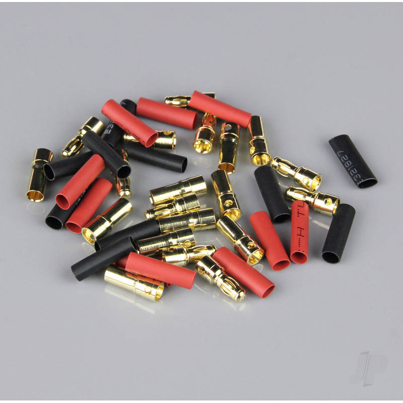 3.5mm Gold Connector Pairs including Heat Shrink (10pcs)