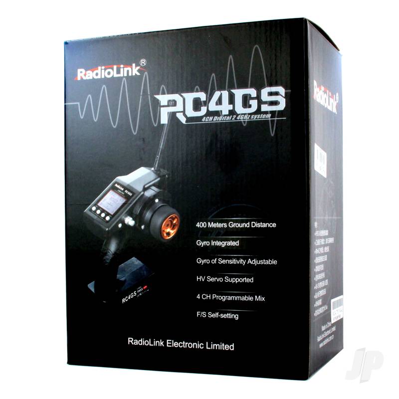 RadioLink RC4GS 2.4GHz 4-Channel Tx with 1x R6FG (Gyro Rx) and 1x R6F (Standard Rx)