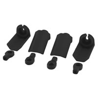 SHOCK SHAFT GUARDS for TRAXXAS 1/10th SCALE SHOCKS - BLACK
