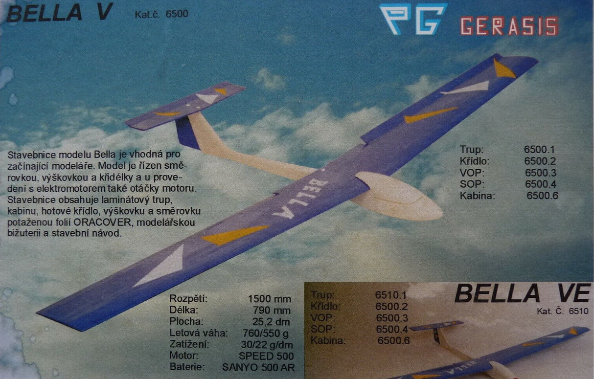 PG Gerasis Bella V 6500 ARTF Glider Model