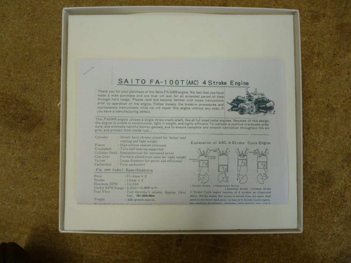 Saito FA-100T - New!