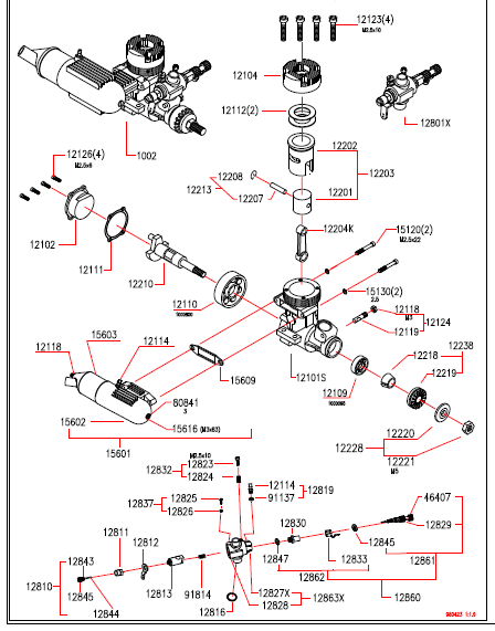 12203 SC12 Piston & Liner Assembly