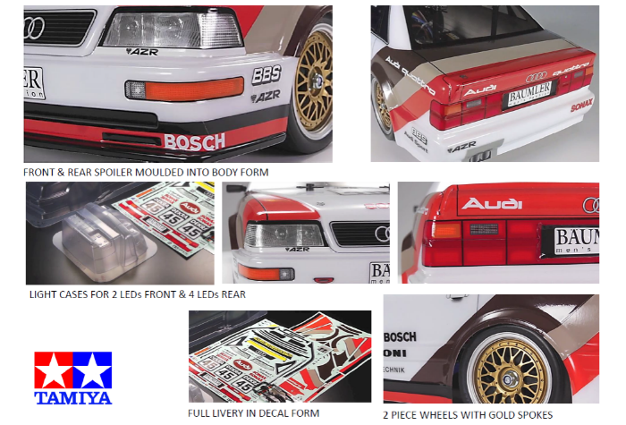 Tamiya RC 1/10 AUDI V8 TOURING 1991 TT-02 58682