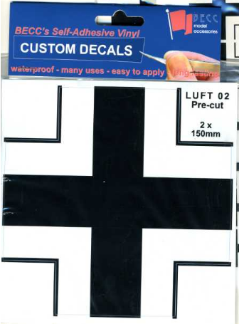 Becc German Iron Cross - precut LUFT02 125mm
