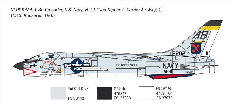 Italeri 1/72 Vought F-8E Crusdaer IT1456