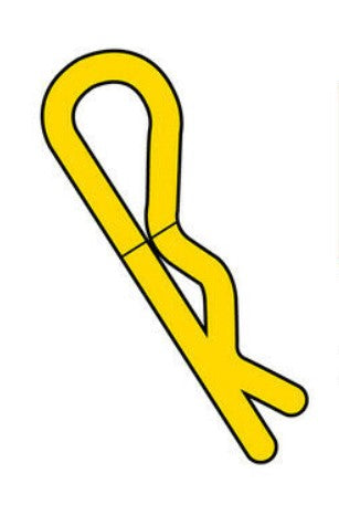 G-Force Body Clips 45° Bent - Large - Gold (10)