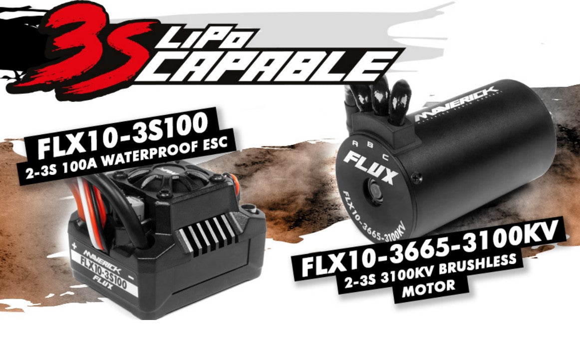 Maverick Quantum+XT Flux Ready to Run BrushlessStadium Truck - Red/Grey