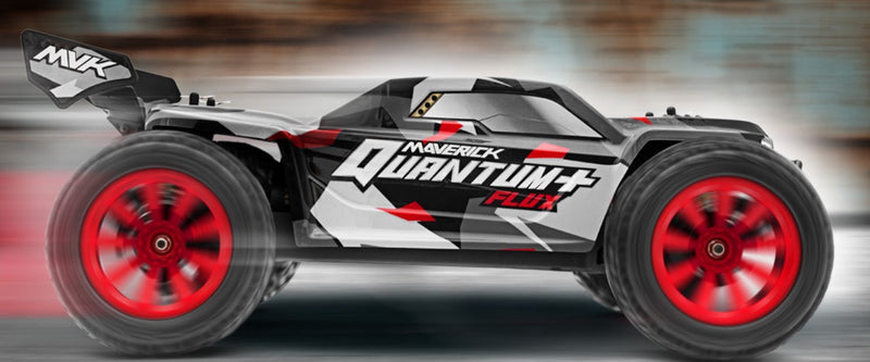 Maverick Quantum+XT Flux Ready to Run BrushlessStadium Truck - Red/Grey