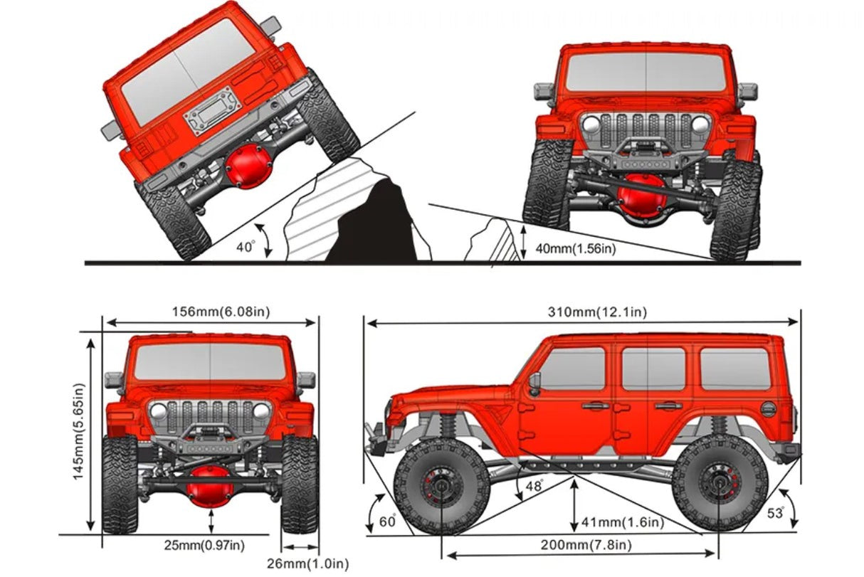 FTX OUTBACK FURY XC RTR 1:16 TRAIL CRAWLER - BLUE