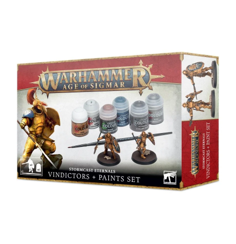 WARHAMMER AGE OF SIGMAR Stormcast Eternals Vindictors + Paints Set