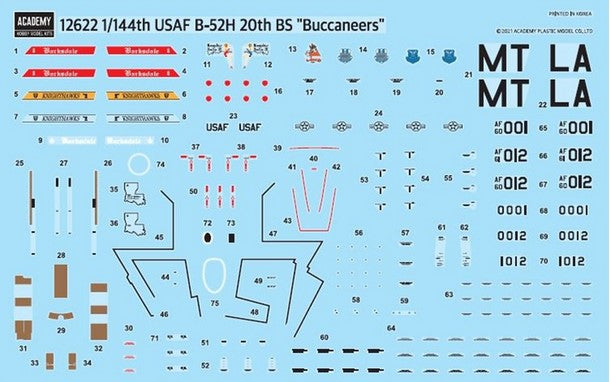 Academy B-52H Stratofortress 20th BS Buccaneers Plastic Kit 12622
