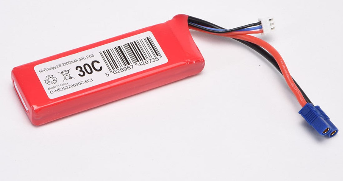 Hi-Energy 2S 2200mAh 30C EC3 Connector