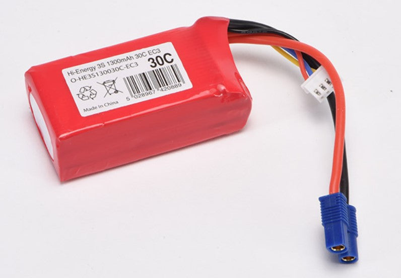 Hi-Energy 3S 1300mAh 30C EC3 Connector