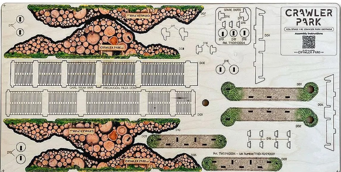 TOYSWD KIT OF 5 OBSTACLES FOR 1/24 RC CRAWLER PARK CIRCUIT