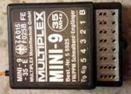 Multiplex Mini-9 35mhz receiver - SECOND HAND - BAGGED