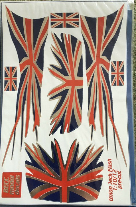 Becc Union Jack Flash decals 1/10-1/12 (Pre Cut)