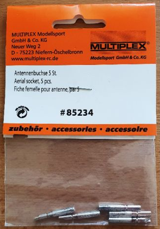 MULTIPLEX AERIAL SOCKET 85234 5 PCS MULTIPLEX R/C RADIO CONTROL PARTS (BOX 76)