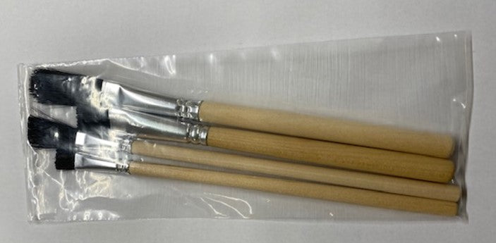 Bucks-Composites Assorted wooden handle Dope/Laminating Brushes - pack of 4
