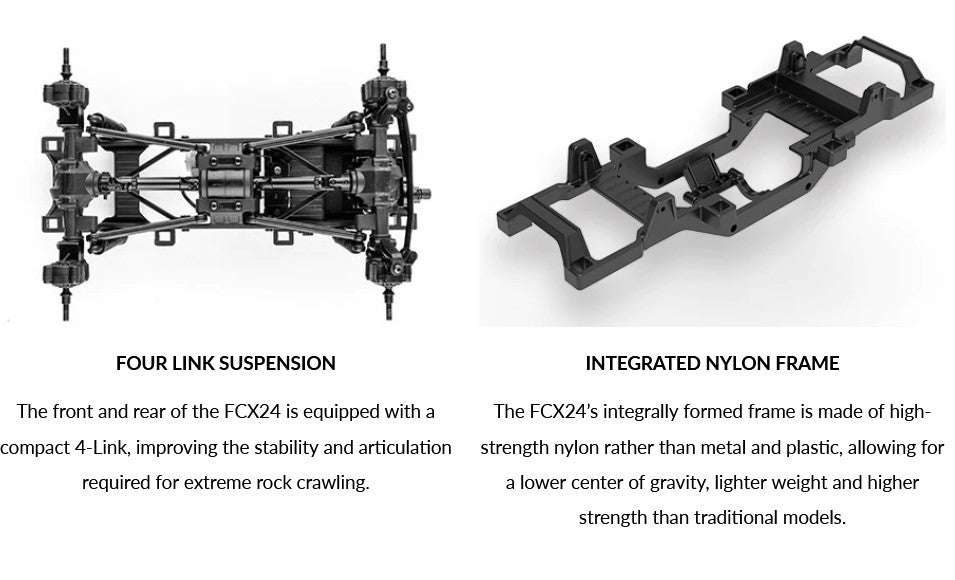 FMS 1:24 FCX24 Max Smasher Monster Truck Ready to Run 4WD - White shell