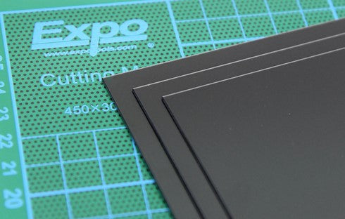 Plastic Sheet PK.3 SHEETS 2.0mm (80 THOU) BLACK