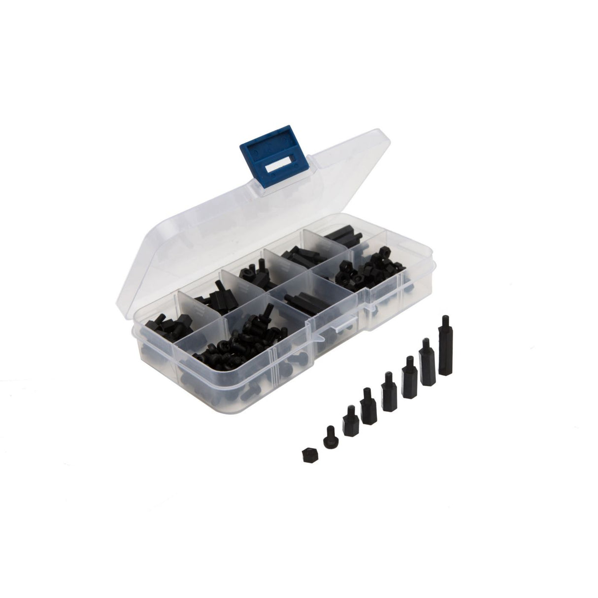 180 piece set of plastic standoffs for quad racing