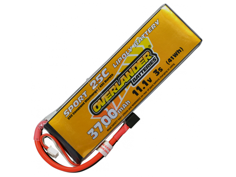 3700mAh 3S 11.1v 25C Lipo Overlander Sport - SKU 2970