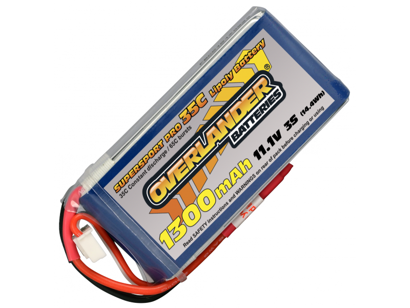 Overlander Supersport 1300mAh 3s 11.1v 35C Deans T-plug