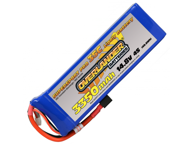 Overlander Super Sport 3350mAh 4S 14.8v 35C Lipo Battery - EC3