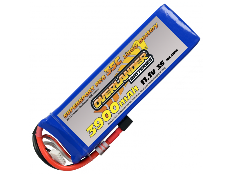 Overlander Supersport 3900mAh 3s 11.1v Lipo Batteries 35C - EC3