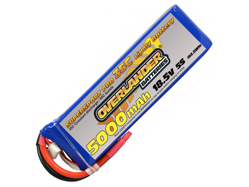 Overlander Supersport 5000mAh 5s 18.5v 35C LiPo - XT90