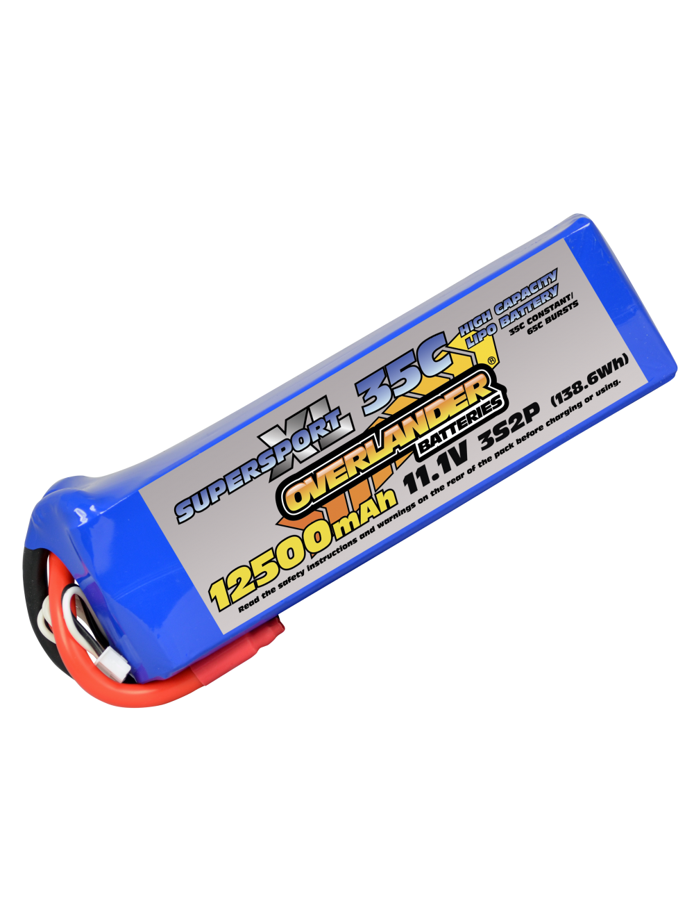 12500mAh 11.1V 3S2P 35C Supersport XL LiPo Battery