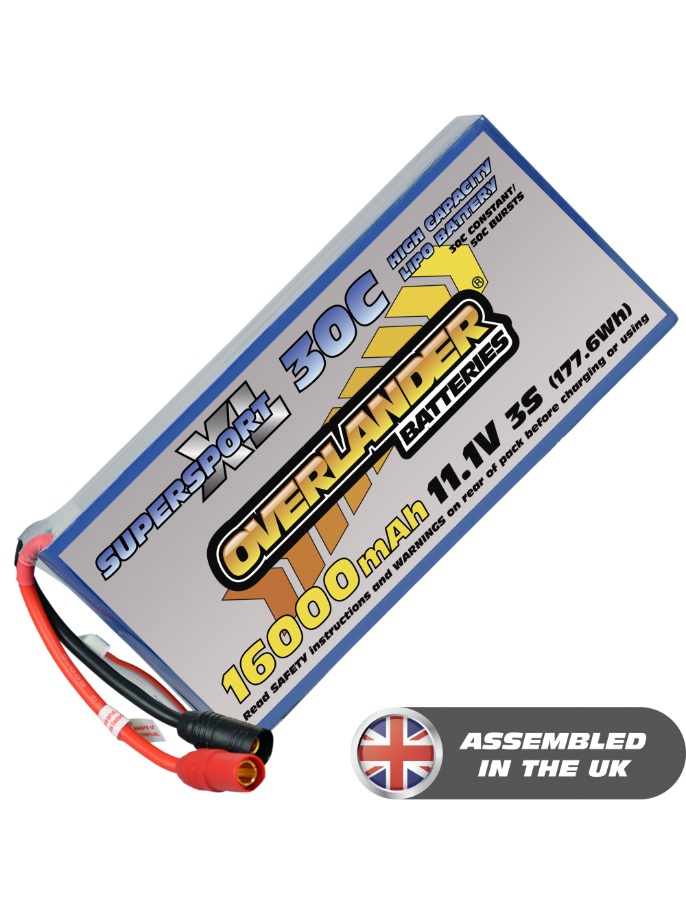 16000mAh 11.1V 3S 30C Supersport XL LiPo Battery