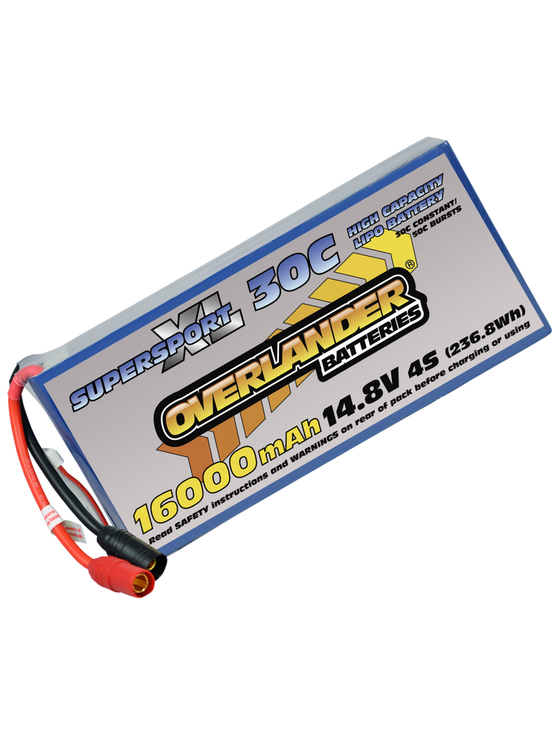 16000mAh 14.8V 4S 30C Supersport XL LiPo Battery