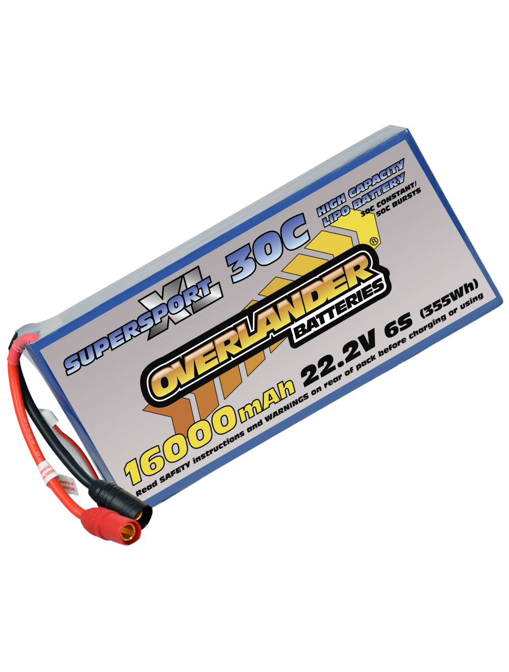 16000mAh 22.2V 6S 30C Supersport XL LiPo Battery