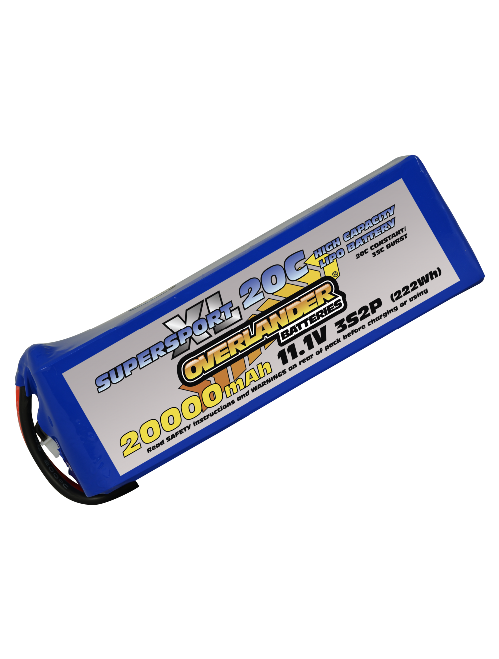 20000mAh 11.1V 3S2P 20C Supersport XL LiPo Battery