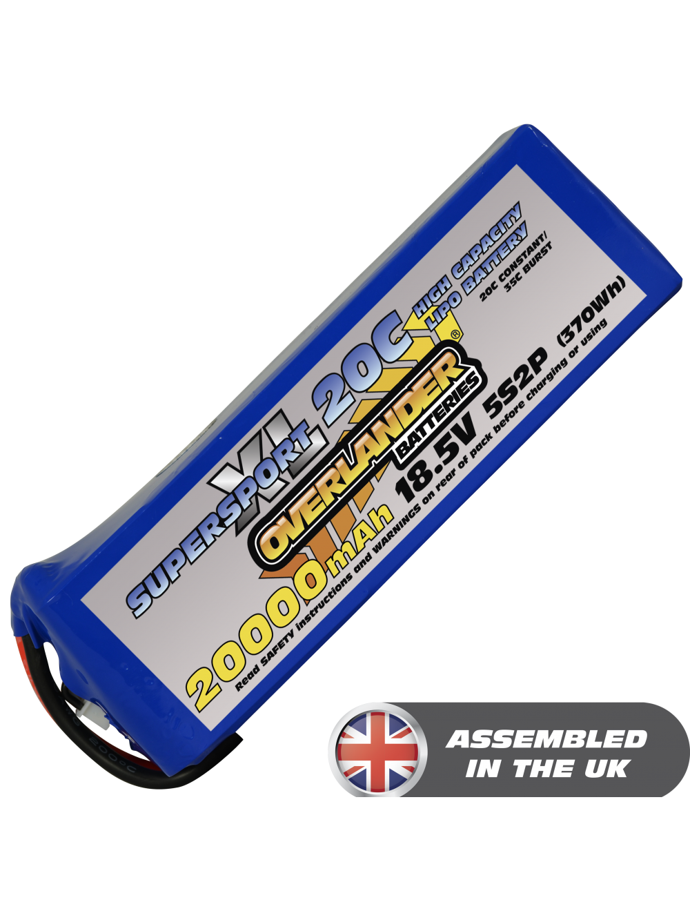 20000mAh 18.5V 5S2P 20C Supersport XL LiPo Battery