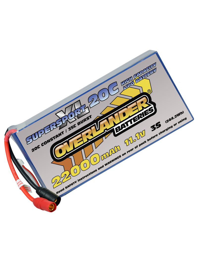 22000mAh 11.1V 3S 20C Supersport XL Lipo Battery