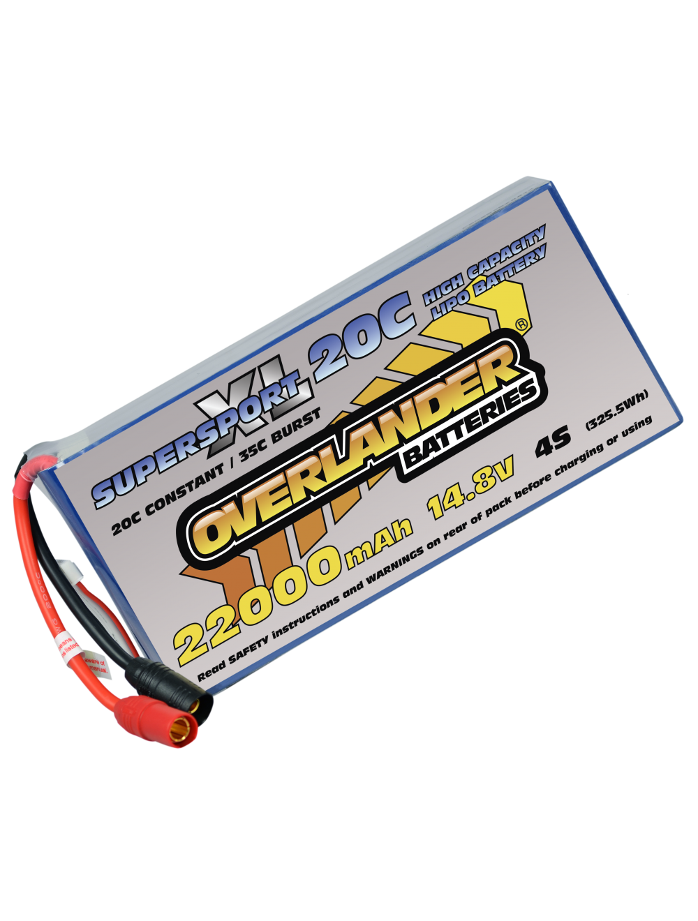 22000mAh 14.8V 4S 20C Supersport XL Lipo Battery