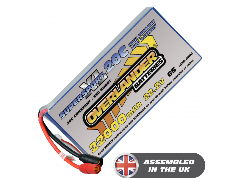 Overlander 22000mAh 6S 22.2v 20C Lipo Supersport XL