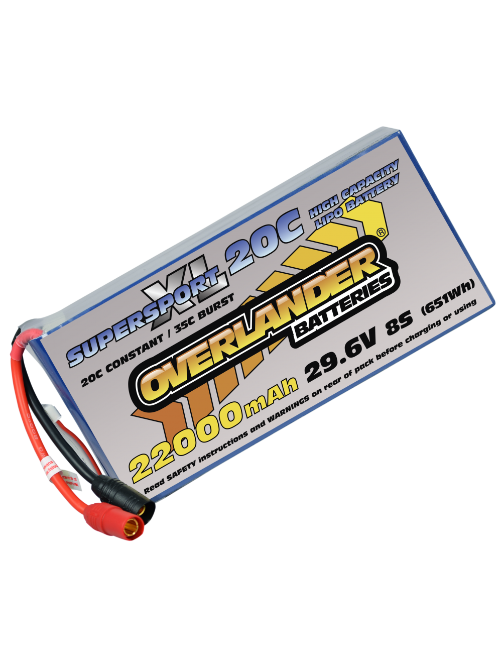 22000mAh 29.6V 8S 20C Supersport XL Lipo Battery